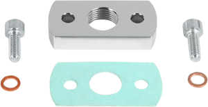 Female Thread 3/8(r) Npt Adapter Plate Chrome, 2, nordicamoto.ro