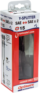 Y-splitter Black, 1, nordicamoto.ro