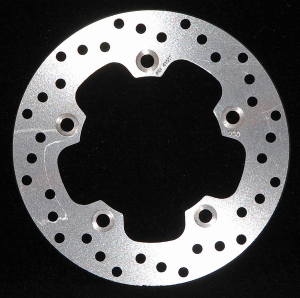 Round D-series Scooter Brake Rotor Silver, Stainless Steel