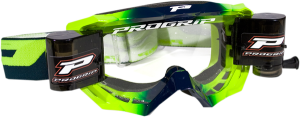 3200 Venom Roll Off Mounted Mx Goggles Blue, Hi-vis, Yellow