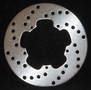 Round D-series Scooter Brake Rotor Silver, Stainless Steel