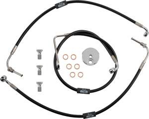 Black Braided Brake Line Kit Black 30, 1, nordicamoto.ro