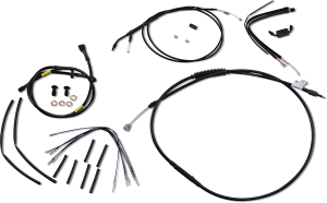 Handlebar Cable And Brake Line Kit For Wide Glide Gorilla Handlebars Silver
