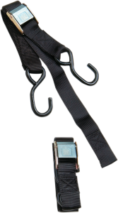 1-1/2(r) Heavy-duty Cam Buckle Tie-downs With Built-in Assist Black