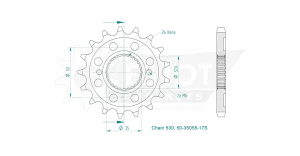 Sport Sprocket Front 530 Natural, 2, nordicamoto.ro