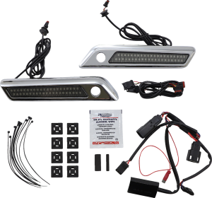 Saddlebag Latch Dual Color Accent Lights Amber, Red, 2, nordicamoto.ro
