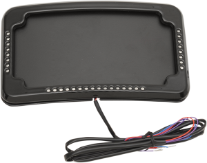 Curved Slick Signals License Plate Frame With 3-hole Backing Plate Black