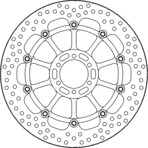 Brake Rotor Floating Halo Round Black Black 