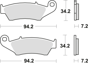 Placute frana fata TRW Organice HONDA XL 125 '03-'08/XR 400 '96-'03/ XLV 650 TRANSALP '97-'13/XRV 750 AFRICA TWIN '93-'03/KAWASAKI KLX 650 '93-'01/SUZUKI DRZ 400 '00-'08