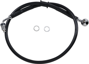 Extended Length Stainless Steel Brake Line Black, Vinyl Coated Oversize [+102 mm (4'')], 1, nordicamoto.ro