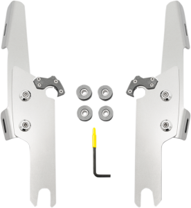 Fats/slim Windshield  Trigger-lock Complete Mount Kit Polished, 1, nordicamoto.ro
