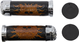 Skull Grips Black, 3, nordicamoto.ro