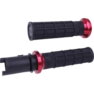 Hart-luck Signature V-twin Lock-on Grips Red, Black , nordicamoto.ro