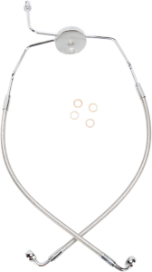 Designer Series Dot Front Lower Brake Line Kit Silver, Polished, 3, nordicamoto.ro