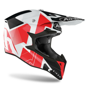 Casca Airoh Wraap Raze Red/White Gloss