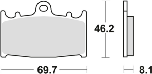 Placute frana fata TRW Sinterizate RACING KAWASAKI ZZR 600 '90-'05/ZXR 750 '89-'95/KLZ 1000 VERSYS '12-'18/ZZR 1100 '90-'01/VN 1700 '09-'17/VN 2000 '04-'10/SUZUKI GSR 600 '06- '10/GSF 650 '07-'16/GSX 650 '08-'16/SV 1000 '03-'08/GSF 1250 '07-'17