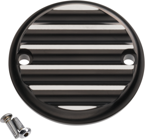 Timing Cover Silver, Black Anodized