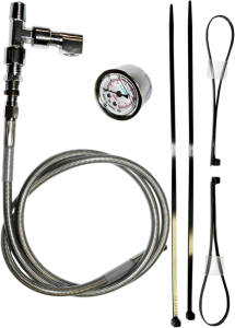 Remote Oil Pressure Gauge/line Kits Chrome, 1, nordicamoto.ro