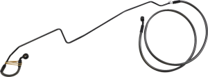 Braided Front Brake Line Black, Black Pearl