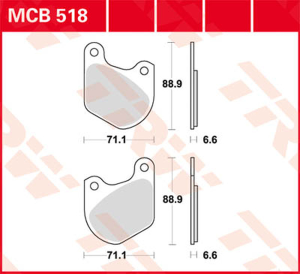 Plăcuțe de frână ceramice universale, 2, nordicamoto.ro