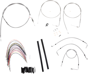 Complete Stainless Braided Handlebar Cable/brake Line Kit Silver, 1, nordicamoto.ro