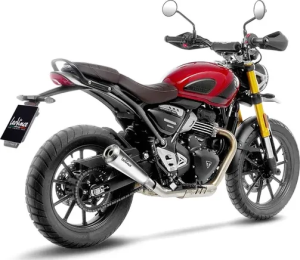 Tobă de eșapament LeoVince GP One Slip-On pentru Triumph Scrambler 400 X, 2, nordicamoto.ro