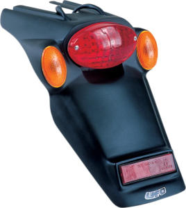 License Plate Holder With Tail-stop-light & Turn Signals Black Black 