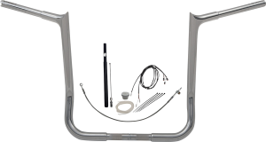 1-1/4(r) Ez Install Pointed Top Handlebar Kit Silver, 1, nordicamoto.ro