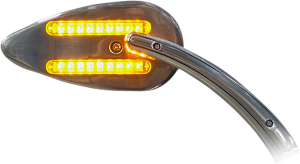 Dynamic Amber/white Led Mirror Silver, 5, nordicamoto.ro