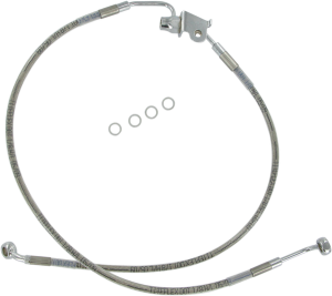 Stainless Steel Brake Line Kit Silver, Clear-coated