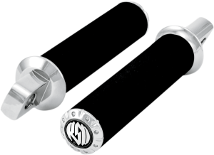 Chrono Footpegs Silver, Black, 1, nordicamoto.ro