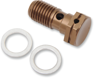 Aluminum Banjo Bolt Gold, Anodized