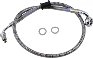 Stainless Steel Brake Line Kit Silver, Clear-coated