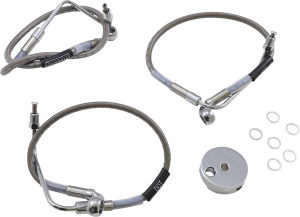 Stock Length Front Brake Line Kit Silver
