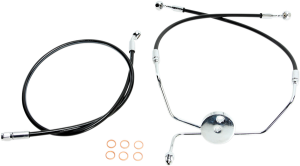 Xr Stainless Extreme Response Front Dot Brakeline Kit Black, Chrome