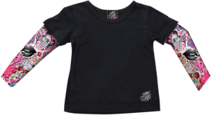 Youth Tattoo Sleeve T-shirt Black