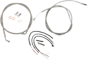 Complete Stainless Braided Handlebar Cable/brake Line Kit Silver, 1, nordicamoto.ro
