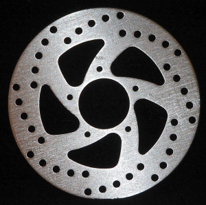 Round D-series Scooter Brake Rotor Silver, Stainless Steel, Zinc