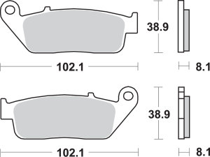 Hs Street Excel Sintered Front Brake Pads, 2, nordicamoto.ro