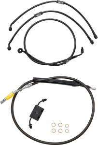 Standard Midnight Braided Handlebar Cable/brake Line Kit Black