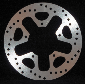 Round D-series Scooter Brake Rotor Silver, Stainless Steel, Zinc