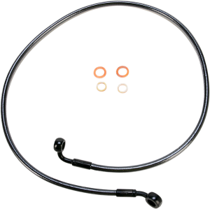 E-z Align Dot Braided Single Disc Front Brake Line Black, Black Pearl, 4, nordicamoto.ro