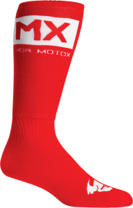 Sosete Thor MX Solid Red/White