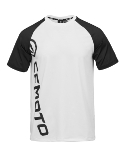 TRICOU QUICK-DRY CU GULER ROTUND – ALB/NEGRU CFMOTO, 3, nordicamoto.ro