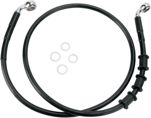 Extended Length Black Vinyl Brake Line Kit Black Oversize [+254 mm (10'')], 1, nordicamoto.ro