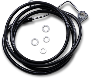 Extended Length Black Vinyl Brake Line Kit Black Oversize [+305 mm (12')], 1, nordicamoto.ro