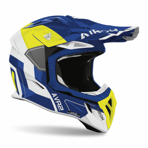 Cască Motocross Airoh Aviator Ace 2 Shield Blue/Yellow Gloss, 3, nordicamoto.ro