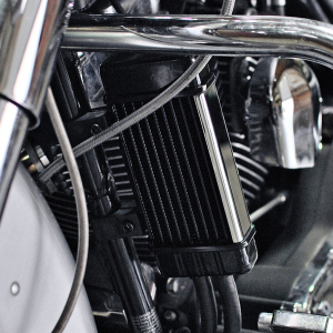 Vertical Frame-mount Oil Cooler Kit Black, 2, nordicamoto.ro