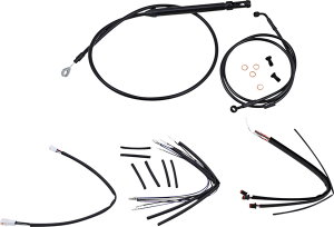 Handlebar Cable And Brake Line Kit For Burly Ape Handlebars Black, 1, nordicamoto.ro