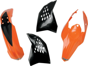 Set complet de piese de schimb din plastic pentru caroserie, negru, portocaliu, 1, nordicamoto.ro